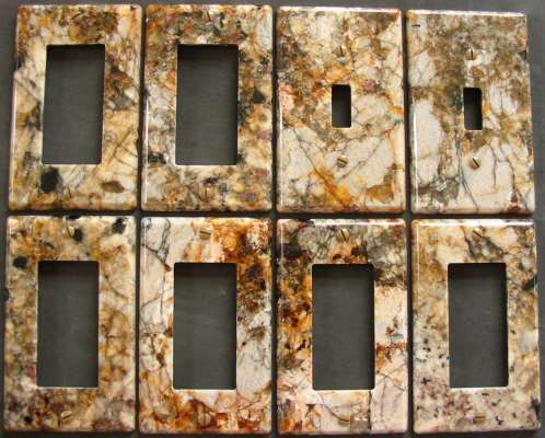 Delicatus granite switch plate covers