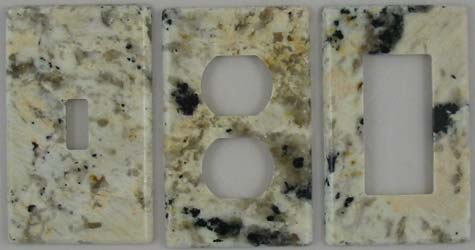 Delicatus granite switch plate covers