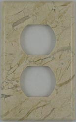 Crema Marfil marble outlet covers