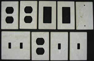 Bptticino tumbled marble switch plates