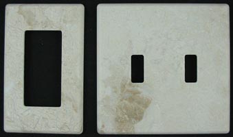 Honed marble switch plates