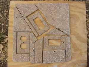 Travertine cover plates